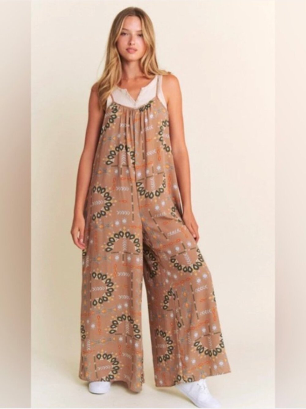 Jade by Jane Flowy Boho Wide‑Leg Jumpsuit